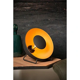 ALVARO table lamp Ø20 cm 1×E14 black/gold (Lucide)