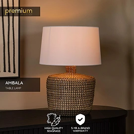 AMBALA table lamp E27 natural (Lucide)