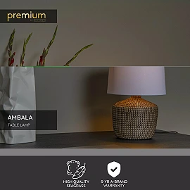 AMBALA table lamp E27 natural (Lucide)