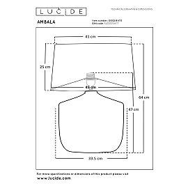 AMBALA table lamp E27 natural (Lucide)