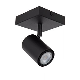 AMIGO ceiling spotlight 1xGU10 black (Lucide)