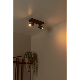 AMIGO ceiling spotlight 2xGU10 black (Lucide)