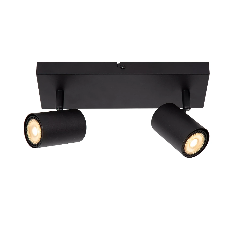 AMIGO ceiling spotlight 2xGU10 black (Lucide)