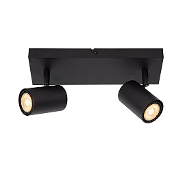 AMIGO ceiling spotlight 2xGU10 black (Lucide)
