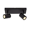 AMIGO ceiling spotlight 2xGU10 black (Lucide)