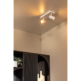AMIGO ceiling spotlight 2xGU10 white (Lucide)