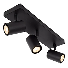 AMIGO ceiling spotlight 3xGU10 black (Lucide)