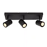 AMIGO ceiling spotlight 3xGU10 black (Lucide)