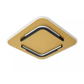 ANDREAS square LED ceiling light 30 W 2700 K matt gold/brass (Lucide)