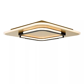 ANDREAS square LED ceiling light 30 W 2700 K matt gold/brass (Lucide)