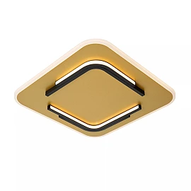 ANDREAS square LED ceiling light 30 W 2700 K matt gold/brass (Lucide)