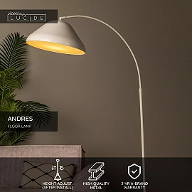 ANDRES floor lamp 1xE27 Cream (Lucide)