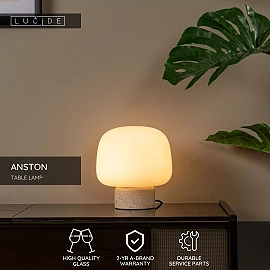 ANSTON Table lamp 28x28 cm 1xE14 opal (Lucide)