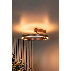 APPLAUSE flush ceiling light Ø40 LED Dim CCT 1x26W Coffee (Lucide)