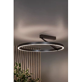 APPLAUSE flush ceiling light Ø60 LED Dim CCT 1x40W Grey iron (Lucide)