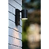 ARNE-LED IR outdoor wall spotlight with PIR motion and day/night sensors, 1 × GU10 LED, 5 W, 2700 K, black (Lucide)
