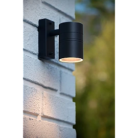 ARNE-LED outdoor wall spotlight 1xGU10 black (Lucide)