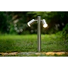 ARNE-LED outdoor bollard 2xGU10 Satin Chrome (Lucide)
