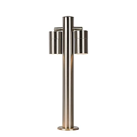 ARNE-LED outdoor bollard 2xGU10 Satin Chrome (Lucide)