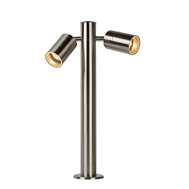 ARNE-LED outdoor bollard 2xGU10 Satin Chrome (Lucide)