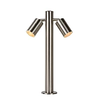 ARNE-LED outdoor bollard 2xGU10 Satin Chrome (Lucide)