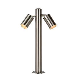 ARNE-LED outdoor bollard 2xGU10 Satin Chrome (Lucide)