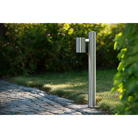 ARNE-LED outdoor bollard 1xGU10 Satin Chrome (Lucide)