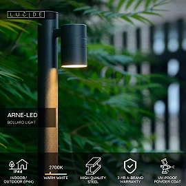 ARNE-LED bollard light LED GU10 1x5W black (Lucide)