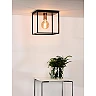 ARTHUR Flush ceiling light 25 cm 1xE27 black / copper (Lucide)
