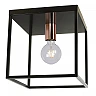 ARTHUR Flush ceiling light 25 cm 1xE27 black / copper (Lucide)