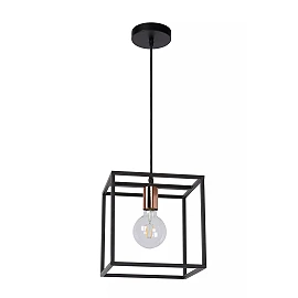 ARTHUR Pendant light 26x26 cm 1xE27 black (Lucide)