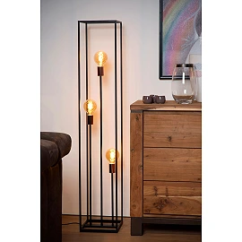 ARTHUR Floor lamp 141x26 cm 3xE27 black (Lucide)