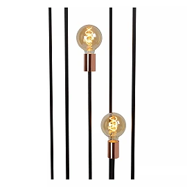 ARTHUR Floor lamp 141x26 cm 3xE27 black (Lucide)