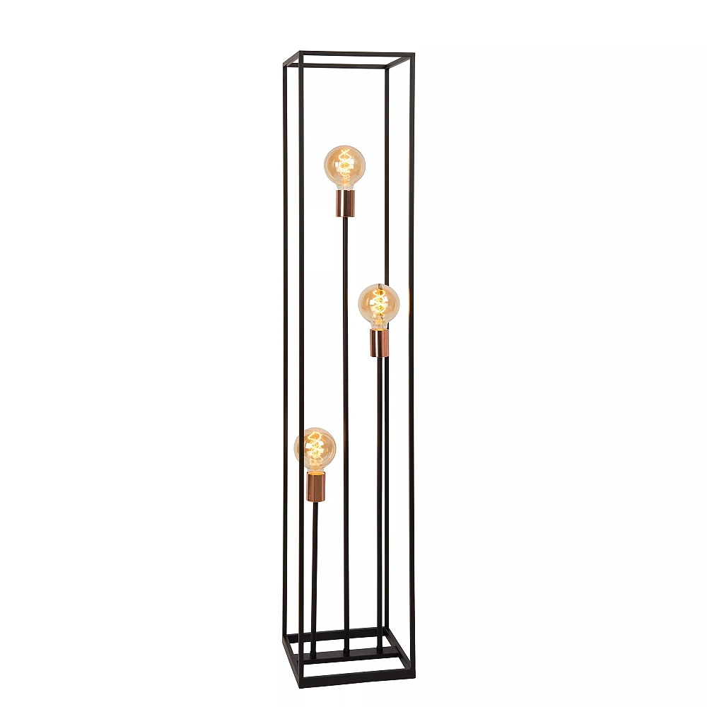 ARTHUR Floor lamp 141x26 cm 3xE27 black (Lucide)