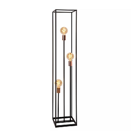 ARTHUR Floor lamp 141x26 cm 3xE27 black (Lucide)