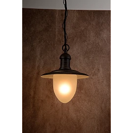 ARUBA outdoor pendant light Ø25 cm 1xE27 rust brown (Lucide)