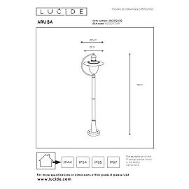 ARUBA lamp post Ø25 cm 1xE27 black (Lucide)