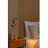 ASJA rechargeable LED wall reading light 3 W 2700 K matt gold/brass (Lucide)