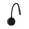 ASJA rechargeable LED wall reading light 3 W 2700 K black (Lucide)