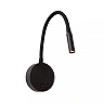ASJA rechargeable LED wall reading light 3 W 2700 K black (Lucide)