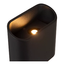 ATILA outdoor wall light LED 2x5W 2700K black (Lucide)