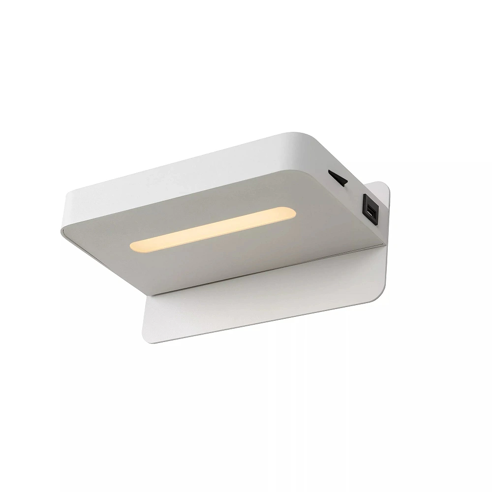 ATKIN sienas/nakts LED lampa 6 W 3000K USB balta (Lucide)