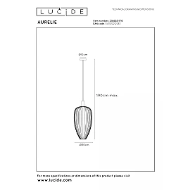 AURELIE piekaramā lampa Ø30 cm 1 x GU10 MR11 zelta (Lucide)