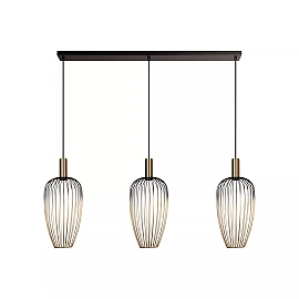 AURELIE piekaramā lampa 3 x GU10 MR11 zelta (Lucide)