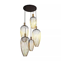 AURELIE piekaramā lampa 5 x GU10 MR11 zelta augstiem griestiem (Lucide)