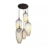 AURELIE pendant light 5 x GU10 MR11 gold for high ceilings (Lucide)
