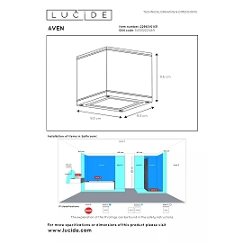 AVEN bathroom ceiling spotlight 1xGU10 50 W white (Lucide)