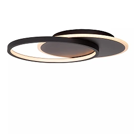 AXELLE round LED ceiling light 24 W 2700 K black (Lucide)