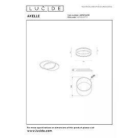 AXELLE round LED ceiling light 24 W 2700 K black (Lucide)