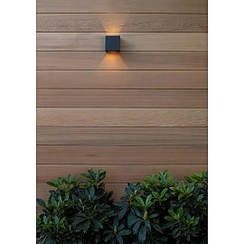 AXI Bathroom wall spotlight 2x7W Integrated LED IP54 Black (Lucide)
